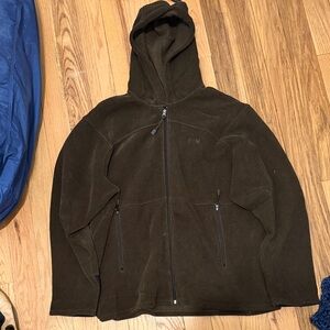 RLX Brown Hooded Zip-Up Fleece